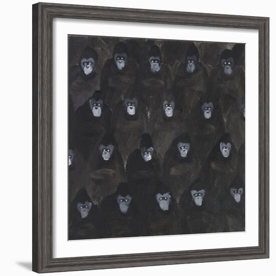 Study for Gorilla Gig, 2016-Holly Frean-Framed Giclee Print