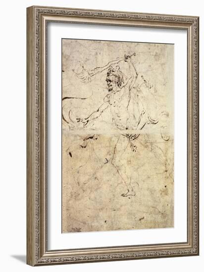 Study for Hercules and Hydra of Lerna-Antonio Pollaiuolo-Framed Giclee Print