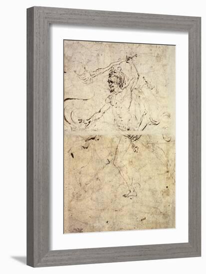 Study for Hercules and Hydra of Lerna-Antonio Pollaiuolo-Framed Giclee Print