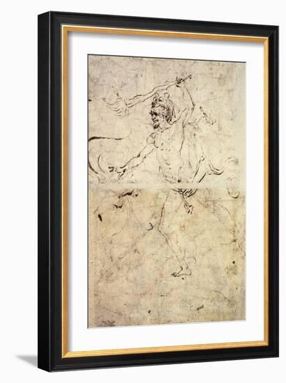 Study for Hercules and Hydra of Lerna-Antonio Pollaiuolo-Framed Giclee Print