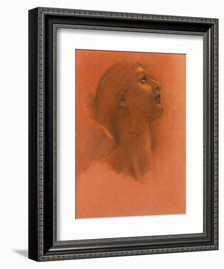 Study for 'Hope' (Pencil on Paper)-Edward Burne-Jones-Framed Giclee Print