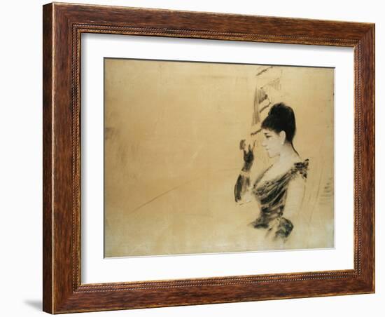 Study for 'In the Box at the Opera' (Studio Per 'In Palco All'Opera')-Giuseppe De Nittis-Framed Giclee Print