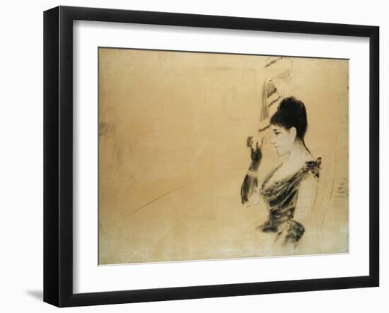 Study for 'In the Box at the Opera' (Studio Per 'In Palco All'Opera')-Giuseppe De Nittis-Framed Giclee Print