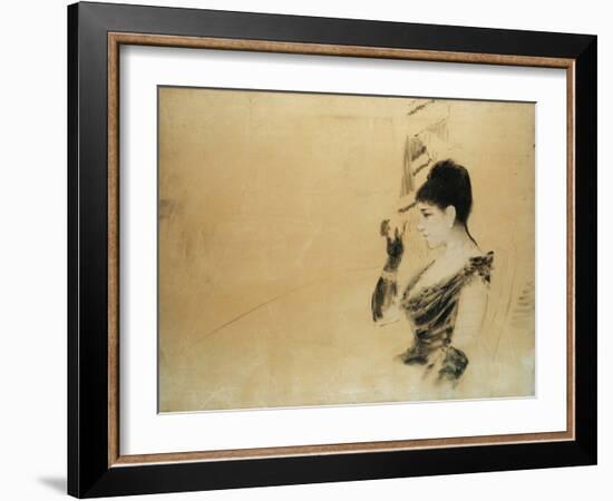 Study for 'In the Box at the Opera' (Studio Per 'In Palco All'Opera')-Giuseppe De Nittis-Framed Giclee Print