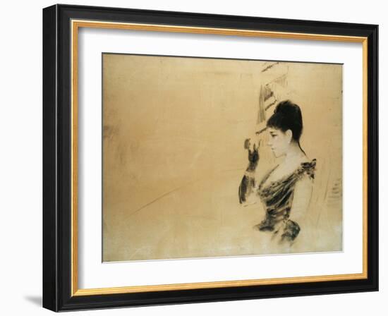 Study for 'In the Box at the Opera' (Studio Per 'In Palco All'Opera')-Giuseppe De Nittis-Framed Giclee Print