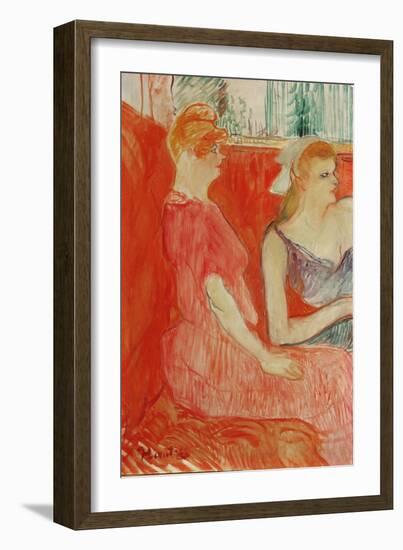 Study for 'In the Salon on the Rue Des Moulins', 1894 (Oil on Canvas)-Henri de Toulouse-Lautrec-Framed Giclee Print