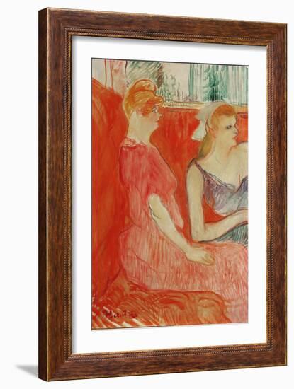 Study for 'In the Salon on the Rue Des Moulins', 1894 (Oil on Canvas)-Henri de Toulouse-Lautrec-Framed Giclee Print