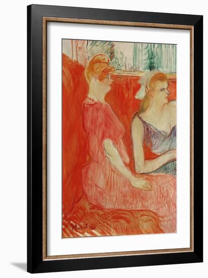 Study for 'In the Salon on the Rue Des Moulins', 1894 (Oil on Canvas)-Henri de Toulouse-Lautrec-Framed Giclee Print