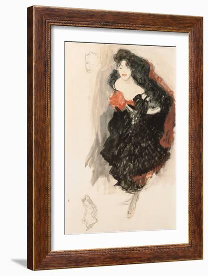 Study for Judith II, C. 1908-Gustav Klimt-Framed Giclee Print