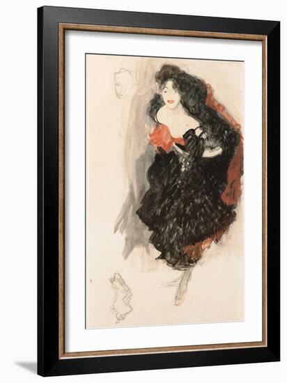 Study for Judith II, C. 1908-Gustav Klimt-Framed Giclee Print