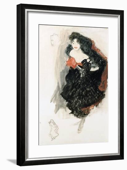 Study For Judith II-Gustav Klimt-Framed Giclee Print