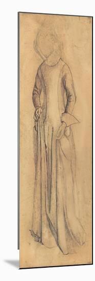 Study for 'La Belle Iseult' (Pencil, Pen & Brown Ink & Wash on Paper)-William Morris-Mounted Giclee Print