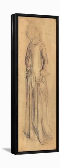 Study for 'La Belle Iseult' (Pencil, Pen & Brown Ink & Wash on Paper)-William Morris-Framed Premier Image Canvas