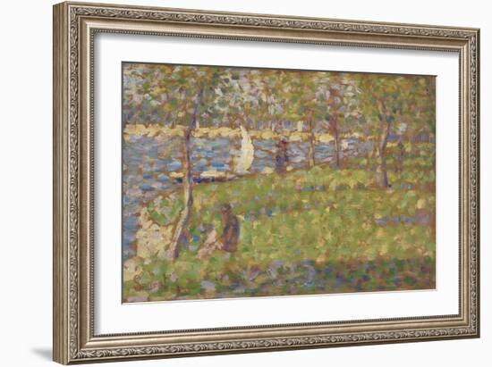 Study for "La Grande Jatte", 1884-5-Georges Pierre Seurat-Framed Giclee Print