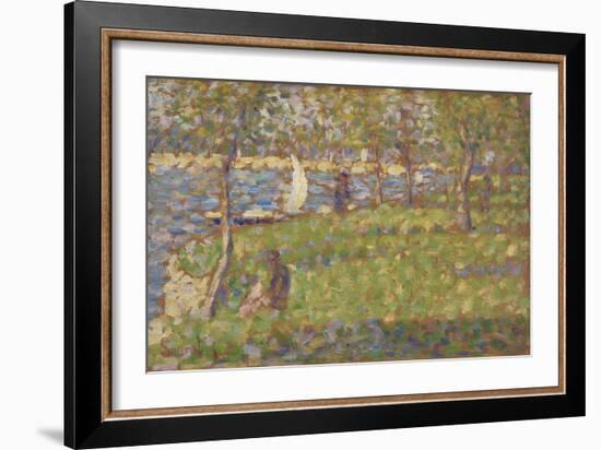 Study for "La Grande Jatte", 1884-5-Georges Pierre Seurat-Framed Giclee Print