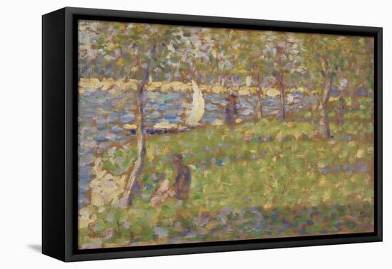 Study for 'La Grande Jatte', by Georges Seurat, 1884-85, French Post-Impressionist painting,-Georges Seurat-Framed Stretched Canvas