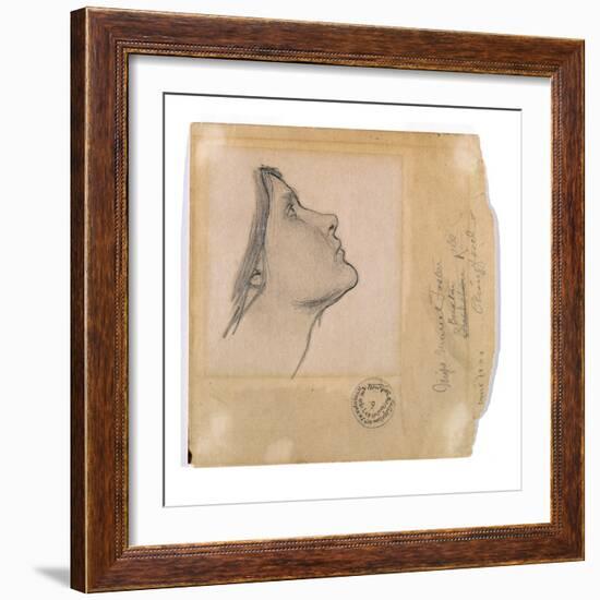 Study for 'Lamia', C.1904-05 (Pencil on Paper)-John William Waterhouse-Framed Giclee Print