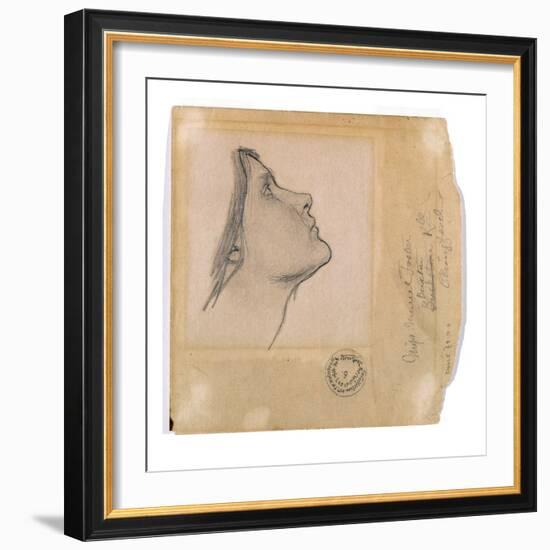 Study for 'Lamia', C.1904-05 (Pencil on Paper)-John William Waterhouse-Framed Giclee Print