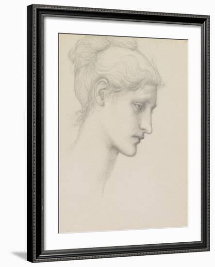 Study for Laus Veneria, C.1875 (Pencil on Paper)-Edward Burne-Jones-Framed Giclee Print