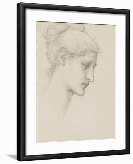 Study for Laus Veneria, C.1875 (Pencil on Paper)-Edward Burne-Jones-Framed Giclee Print