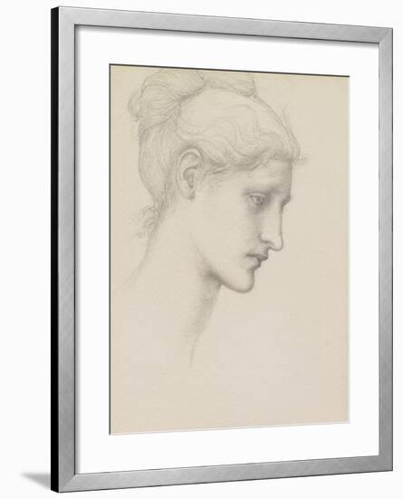 Study for Laus Veneria, C.1875 (Pencil on Paper)-Edward Burne-Jones-Framed Giclee Print