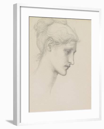 Study for Laus Veneria, C.1875 (Pencil on Paper)-Edward Burne-Jones-Framed Giclee Print