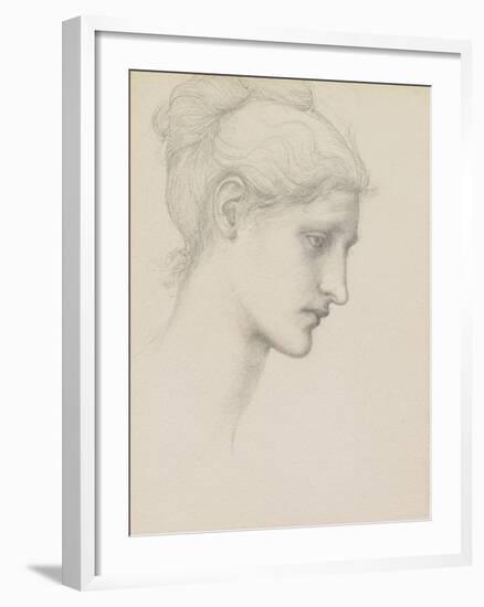 Study for Laus Veneria, C.1875 (Pencil on Paper)-Edward Burne-Jones-Framed Giclee Print