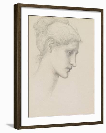 Study for Laus Veneria, C.1875 (Pencil on Paper)-Edward Burne-Jones-Framed Giclee Print