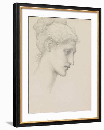 Study for Laus Veneria, C.1875 (Pencil on Paper)-Edward Burne-Jones-Framed Giclee Print