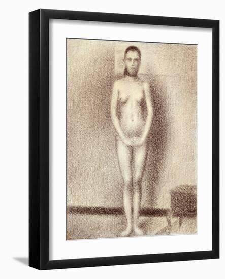 Study for "Les Poseuses", 1886-Georges Seurat-Framed Giclee Print