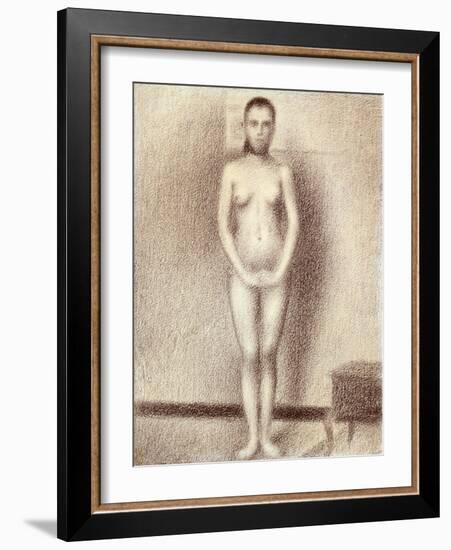 Study for "Les Poseuses", 1886-Georges Seurat-Framed Giclee Print