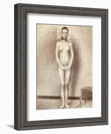 Study for "Les Poseuses", 1886-Georges Seurat-Framed Giclee Print