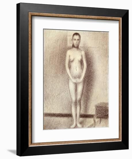 Study for "Les Poseuses", 1886-Georges Seurat-Framed Giclee Print