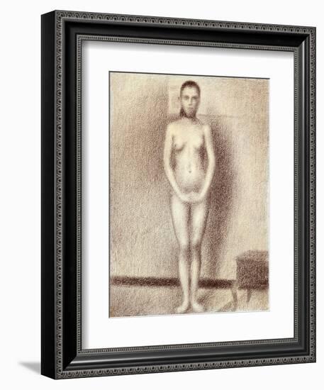 Study for "Les Poseuses", 1886-Georges Seurat-Framed Giclee Print