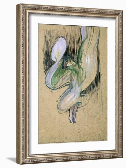 Study for Loie Fuller at the Folies Bergeres, 1893-Henri de Toulouse-Lautrec-Framed Giclee Print