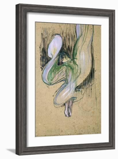 Study for Loie Fuller at the Folies Bergeres, 1893-Henri de Toulouse-Lautrec-Framed Giclee Print