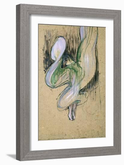 Study for Loie Fuller at the Folies Bergeres, 1893-Henri de Toulouse-Lautrec-Framed Giclee Print