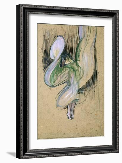 Study for Loie Fuller at the Folies Bergeres, 1893-Henri de Toulouse-Lautrec-Framed Giclee Print