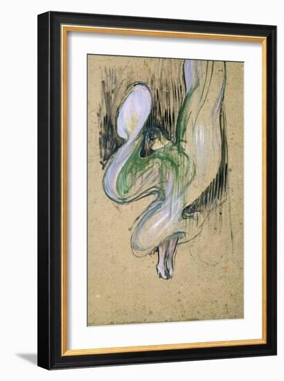 Study for Loie Fuller at the Folies Bergeres, 1893-Henri de Toulouse-Lautrec-Framed Giclee Print