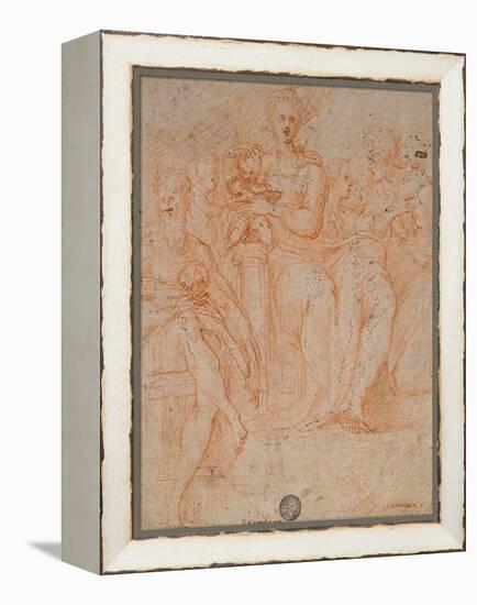 Study for Madonna of the Long Neck-Parmigianino-Framed Premier Image Canvas