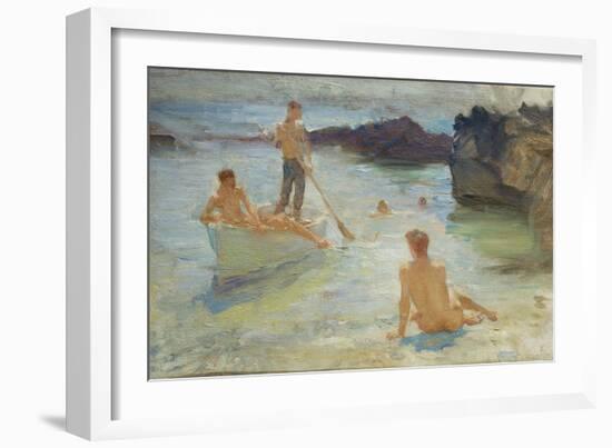 Study for Morning Splendour, c.1921-Henry Scott Tuke-Framed Giclee Print