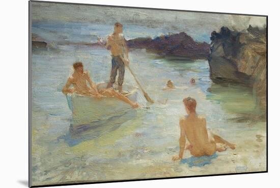 Study for Morning Splendour, c.1921-Henry Scott Tuke-Mounted Giclee Print