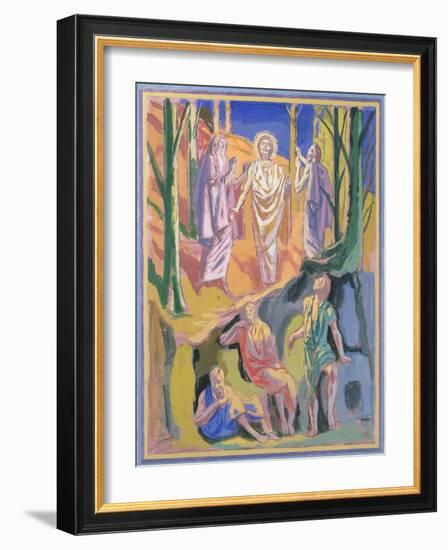 Study for mural of the Ascension, 1973-Hans Feibusch-Framed Giclee Print