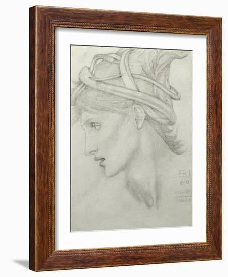 Study for Nimue for 'Merlin and Nimue', 1870-Edward Burne-Jones-Framed Giclee Print