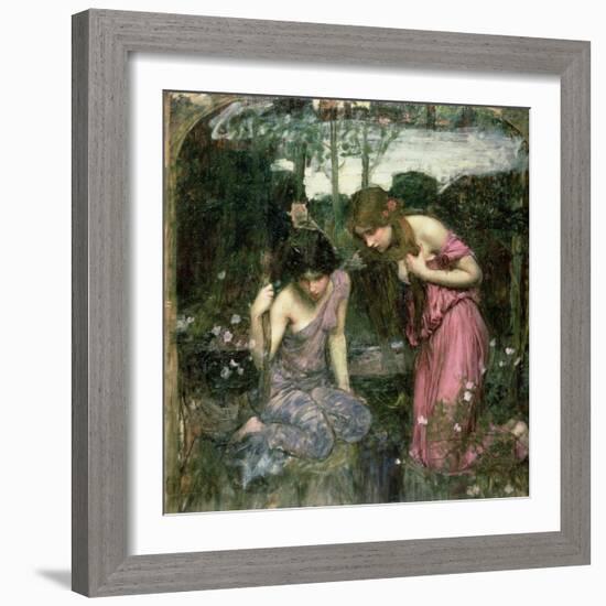 Study for 'Nymphs Finding the Head of Orpheus', C.1900-John William Waterhouse-Framed Giclee Print