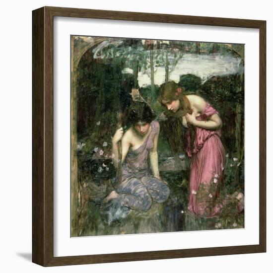 Study for 'Nymphs Finding the Head of Orpheus', C.1900-John William Waterhouse-Framed Giclee Print