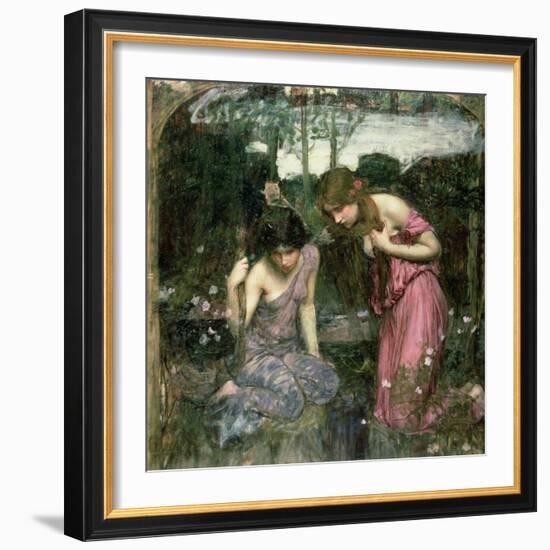 Study for 'Nymphs Finding the Head of Orpheus', C.1900-John William Waterhouse-Framed Giclee Print