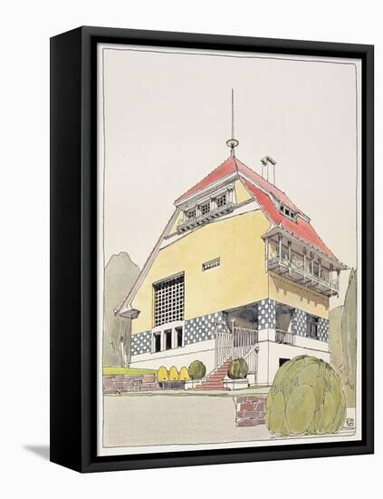 Study for Olbrich's House, Darmstadt, from "Architektur Von Olbrich," Published circa 1904-14-Joseph Maria Olbrich-Framed Premier Image Canvas