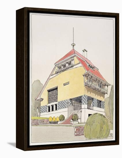 Study for Olbrich's House, Darmstadt, from "Architektur Von Olbrich," Published circa 1904-14-Joseph Maria Olbrich-Framed Premier Image Canvas