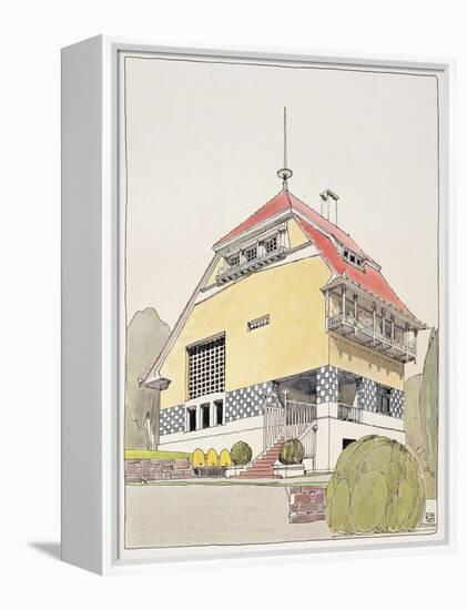 Study for Olbrich's House, Darmstadt, from "Architektur Von Olbrich," Published circa 1904-14-Joseph Maria Olbrich-Framed Premier Image Canvas